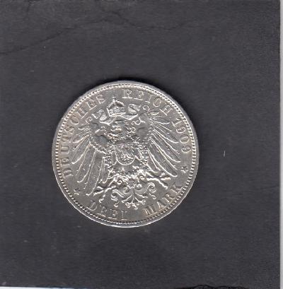 Beschrijving: 3 Mark  WILHELM II 